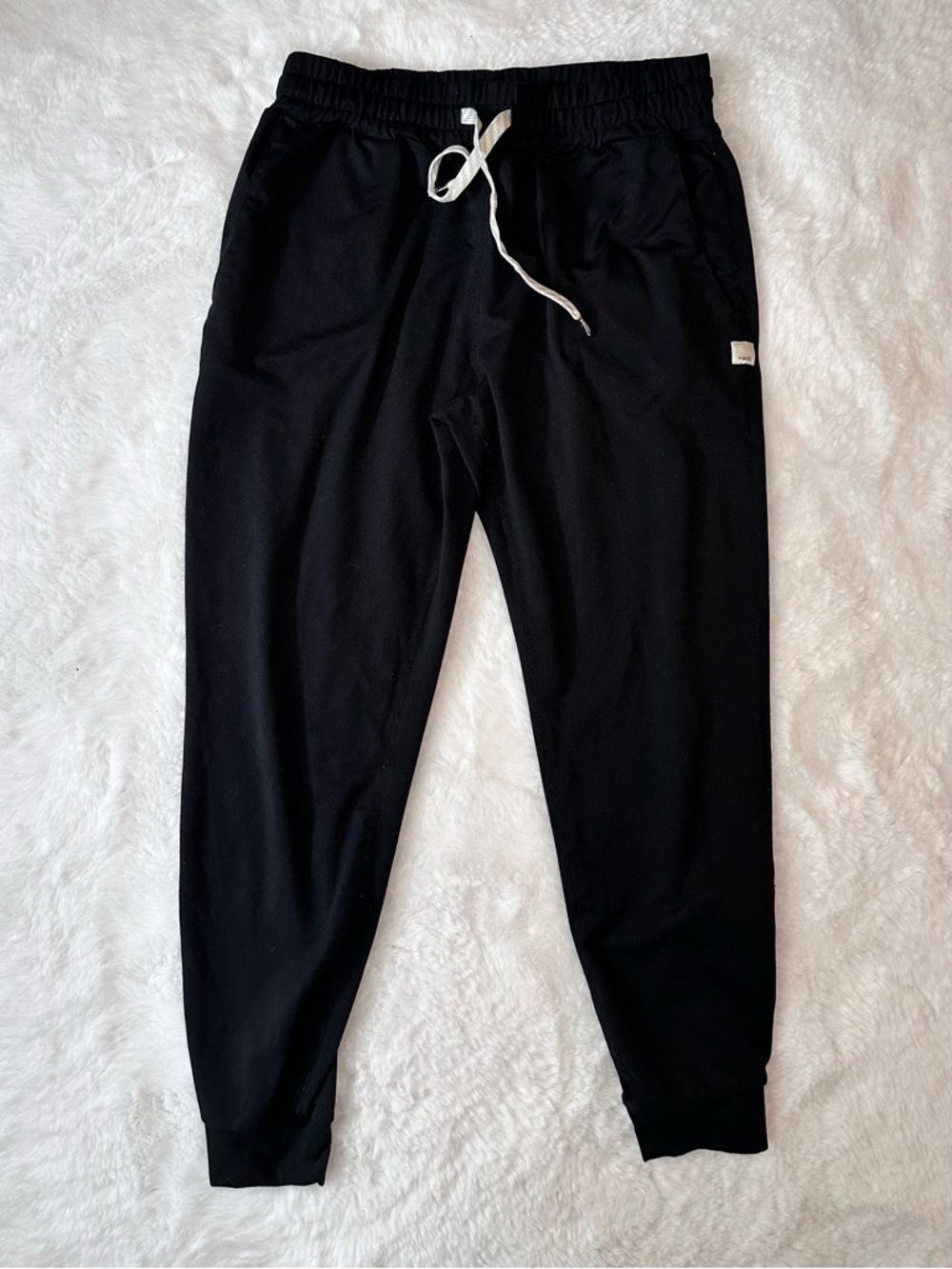 VUORI Performance Joggers Women XS Black Soft Contrast Drawstring & Pockets